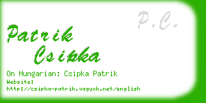 patrik csipka business card